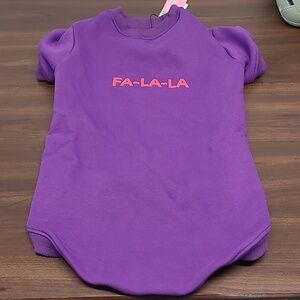 Birdz Size M Purple Fa-la-la Dog Sweatshirt